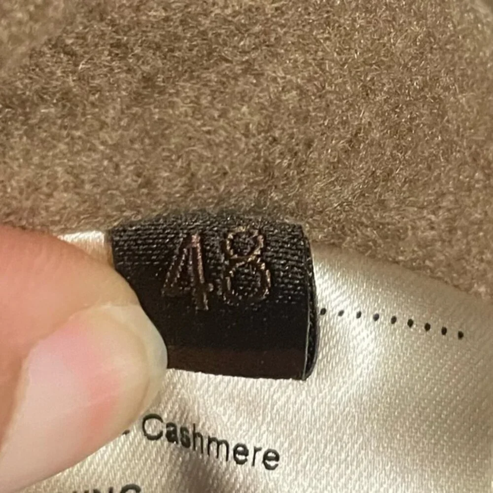 Altea Italian Double-Breasted Cashmere Coat - Camel Brown - Made in Italy
